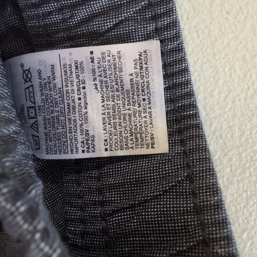 Old Navy Boys Pull On Shorts‎ Dark Wash Chambray Elastic Waist Drawstring XL 14